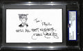 Dean Young Signed/Inscribed Index Card Cartoonist "Blondie" PSA/DNA 193834