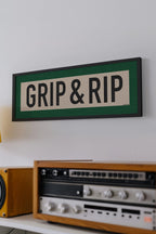 Framed Grip and Rip Golf Art Scroll Sign