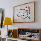 Golf Poster USA Golf Print