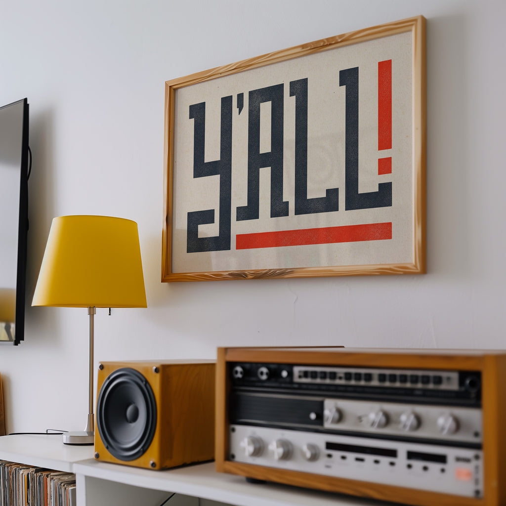 Y'all Typography Art Print
