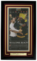 Cleveland Plain Dealer Cavaliers 2016 NBA Champs LeBron  Newspaper Framed 157841