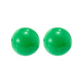 Imperial Pearl Sterling Silver 12mm Dyed Green Jade Stud Earrings