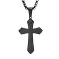 Invicta Jewelry Men's Stainless Steel Cross Pendant w/ Chain