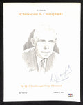 Clarence Campbell Signed/Auto 2/9/1979 Tribute Dinner Program PSA/DNA 194490