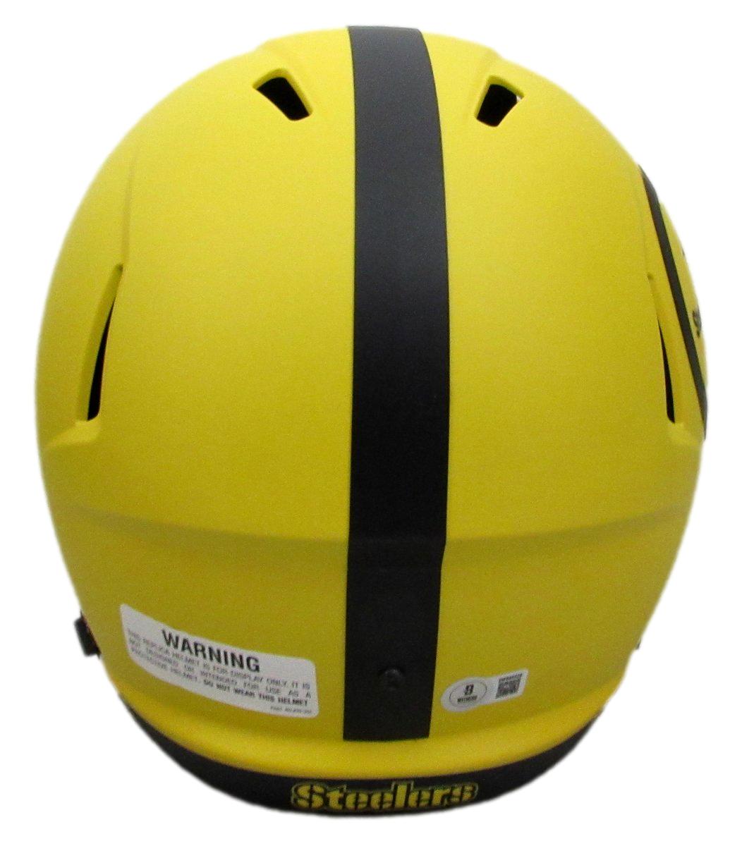 Troy Polamalu HOF Signed Full Size Replica Rave Helmet Steelers Beckett 194762