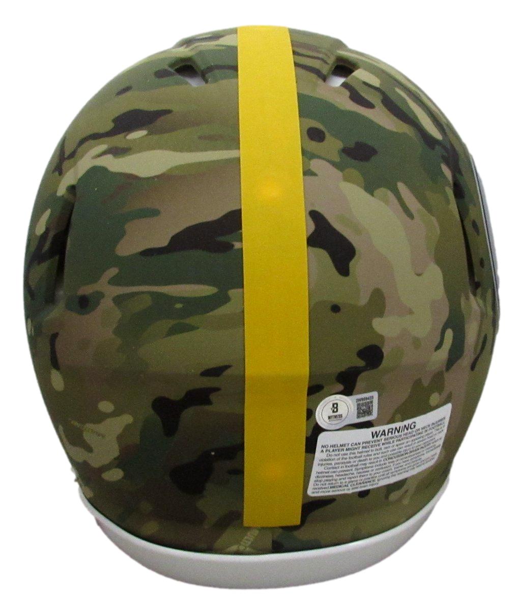 Troy Polamalu HOF Signed Full Size Authentic Camo Helmet Steelers Beckett 194763