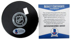 Joe Watson Signed/Autographed Boston Bruins Logo Hockey Puck Beckett 194771