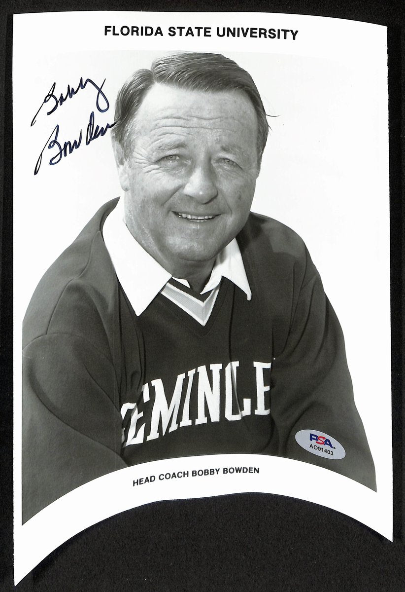 Bobby Bowden Signed/Autographed 8x10 Photo Florida State PSA/DNA 194455