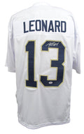 Riley Leonard Signed/Auto White Custom Football Jersey Notre Dame PSA/DNA 195626