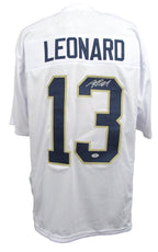 Riley Leonard Signed/Auto White Custom Football Jersey Notre Dame PSA/DNA 195626