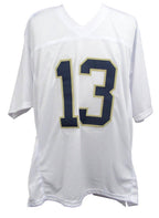 Riley Leonard Signed/Auto White Custom Football Jersey Notre Dame PSA/DNA 195626