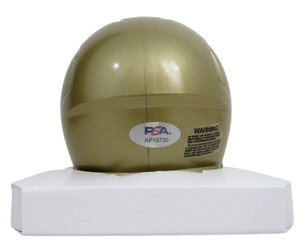 Riley Leonard Signed/Auto Gold Mini Football Helmet Notre Dame PSA/DNA 195620