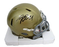 Riley Leonard Signed/Auto Gold Mini Football Helmet Notre Dame PSA/DNA 195621