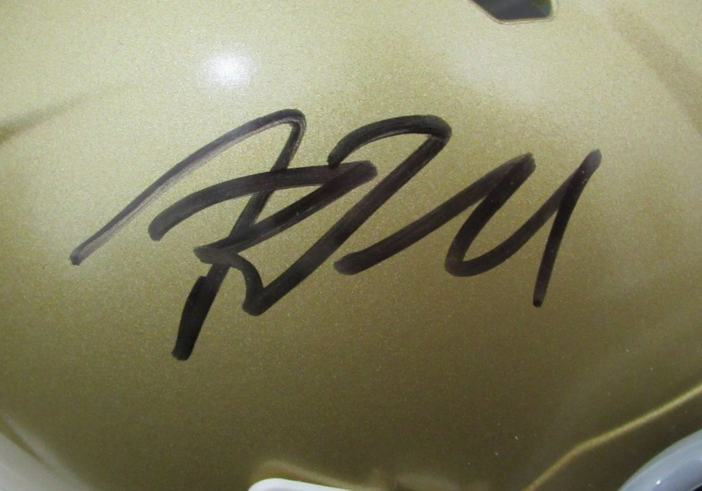 Riley Leonard Signed/Auto Gold Mini Football Helmet Notre Dame PSA/DNA 195621