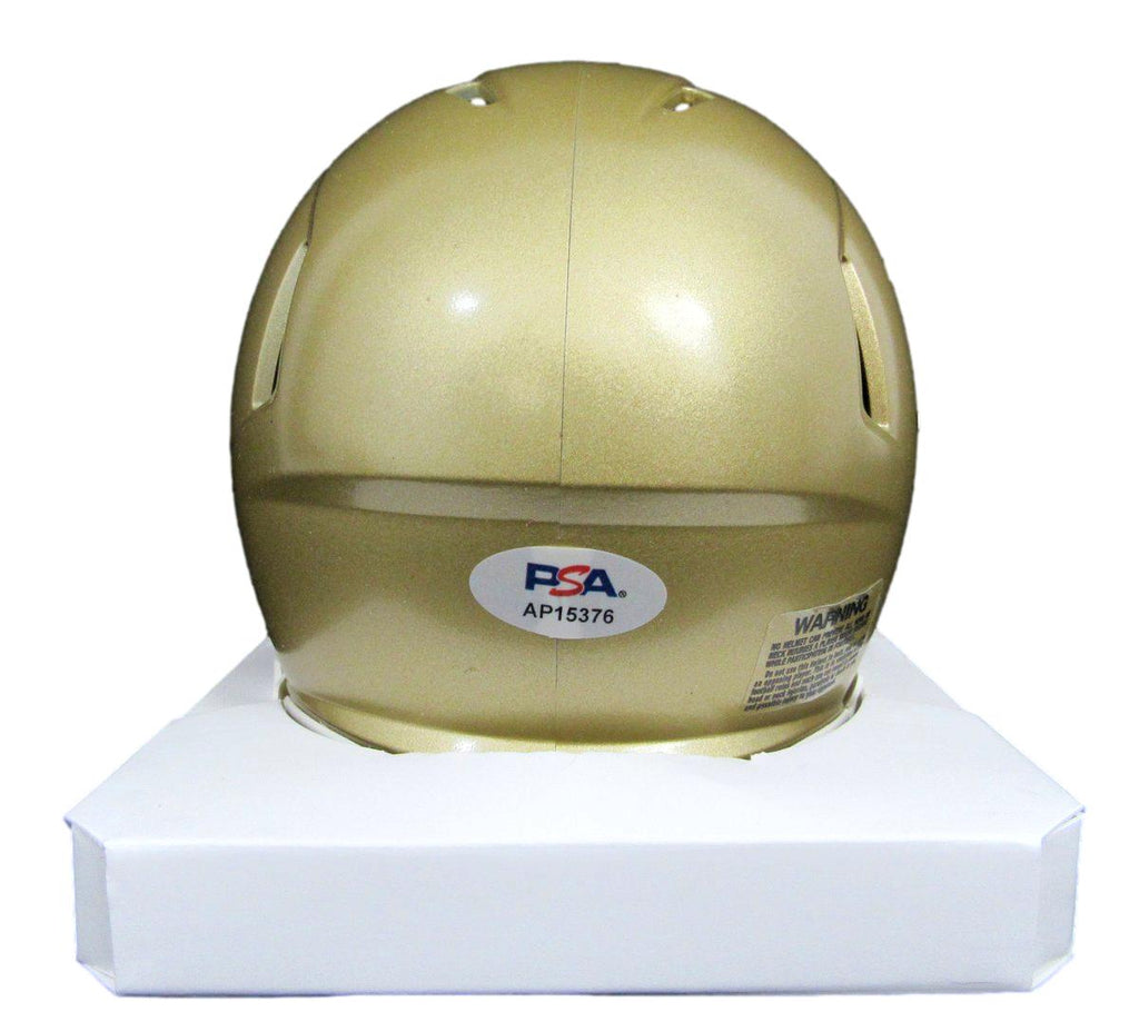 Riley Leonard Signed/Auto Gold Mini Football Helmet Notre Dame PSA/DNA 195621
