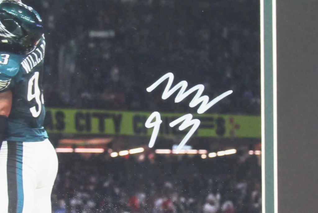 Milton Williams Signed/Autographed 11x14 Photo Eagles SB LIX Framed JSA 195569