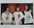 Bobby Orr/Ted Williams/Larry Bird Signed Boys of Boston 16x20 Photo PSA/DNA 5331