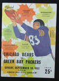 September 28, 1952 Chicago Bears vs. Packers NFL Football Game Program 194105