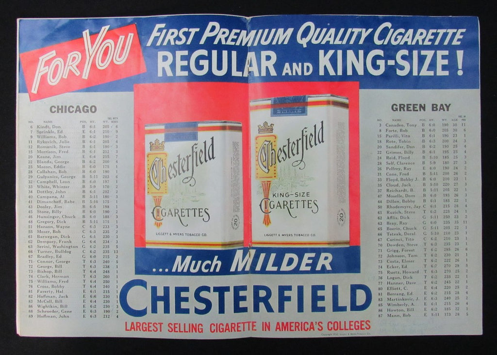 September 28, 1952 Chicago Bears vs. Packers NFL Football Game Program 194105