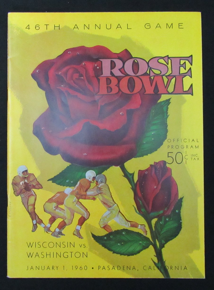 January 1, 1960 Rose Bowl Wisconsin vs. Washington Football Game Program 194106