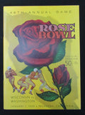 January 1, 1960 Rose Bowl Wisconsin vs. Washington Football Game Program 194107