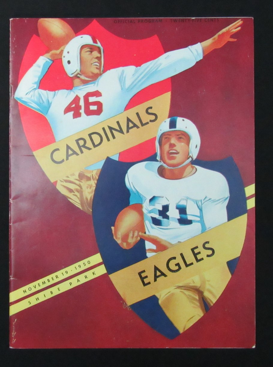 November 19, 1950 Chicago Cardinals vs. Eagles NFL Football Game Program 194108
