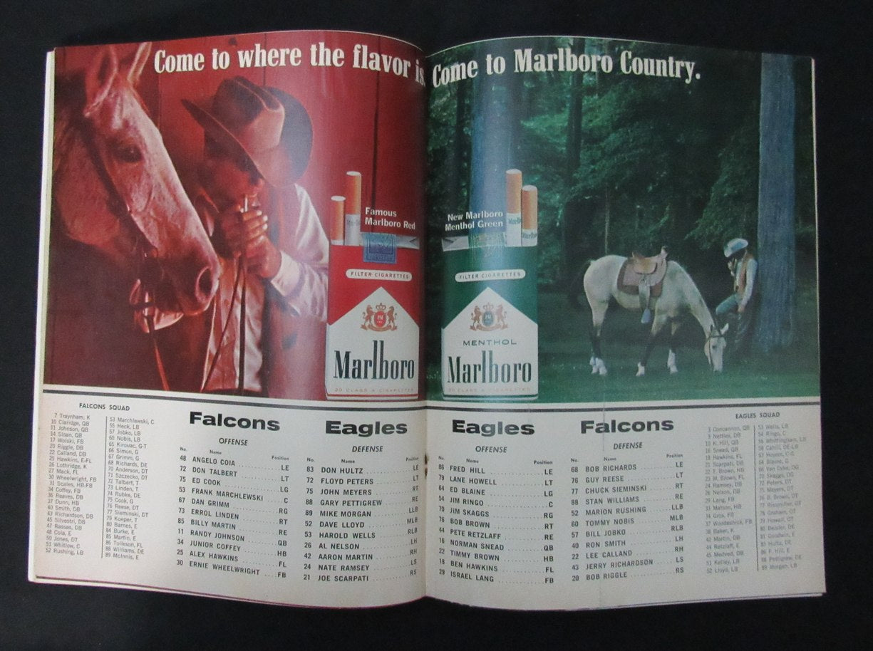 September 18, 1966 Falcons vs. Eagles NFL Football Game Program 194109