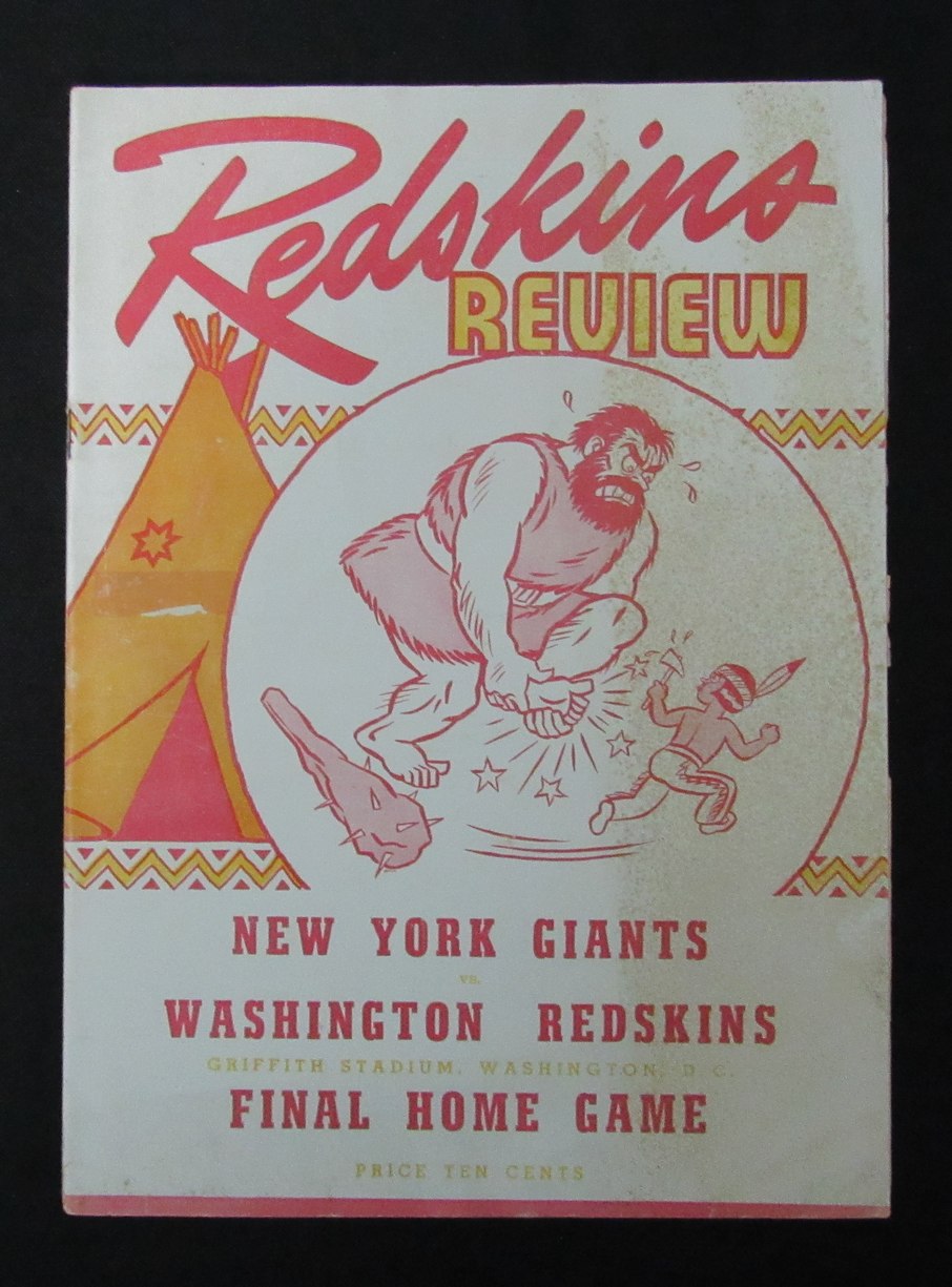 November 9, 1945 New York Giants vs. Redskins NFL Football Game Program 194113