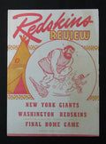 November 9, 1945 New York Giants vs. Redskins NFL Football Game Program 194113