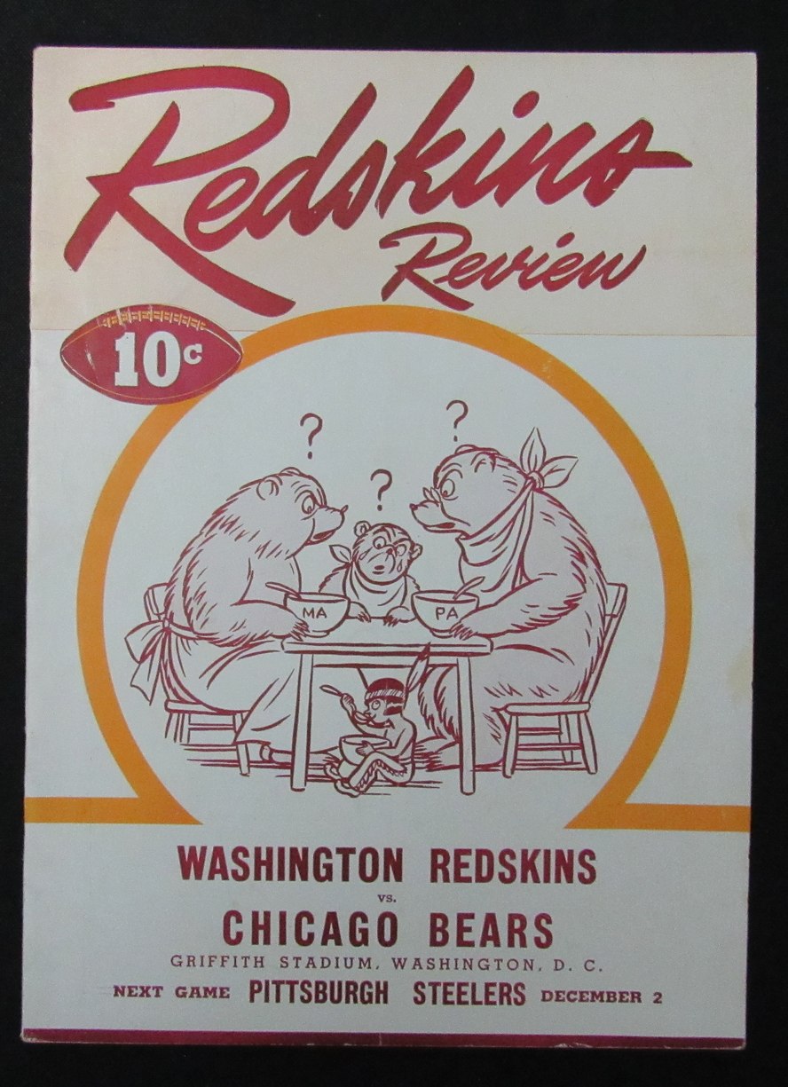 December 2, 1945 Redskins vs. Bears NFL Football Game Program 194114