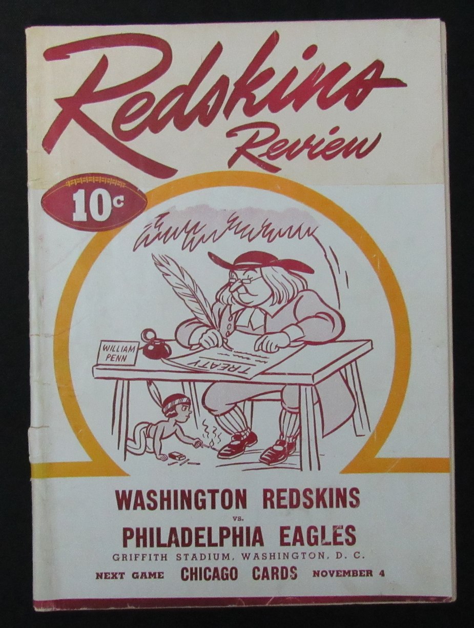 November 4, 1945 Redskins vs. Eagles NFL Football Game Program 194115