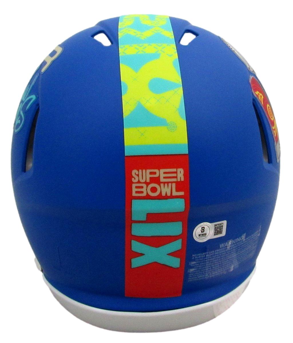 Jordan Mailata Signed Blue SB LIX Full Size Authentic Helmet Eagles BAS 192855