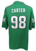 Jalen Carter Signed Kelly Green Nike On Field Football Jersey Eagles BAS 194513