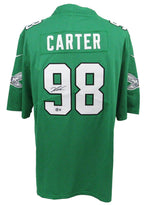 Jalen Carter Signed Kelly Green Nike On Field Football Jersey Eagles BAS 194513