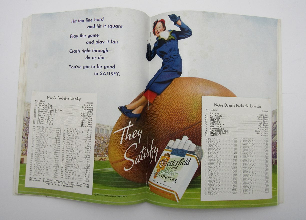 October 6, 1935 Navy vs. Notre Dame Vintage NCAA Football Game Program 195587