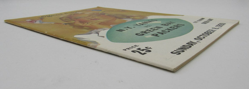 Oct. 8, 1950 New York Yanks vs. Green Bay Packers Football Game Program 195601