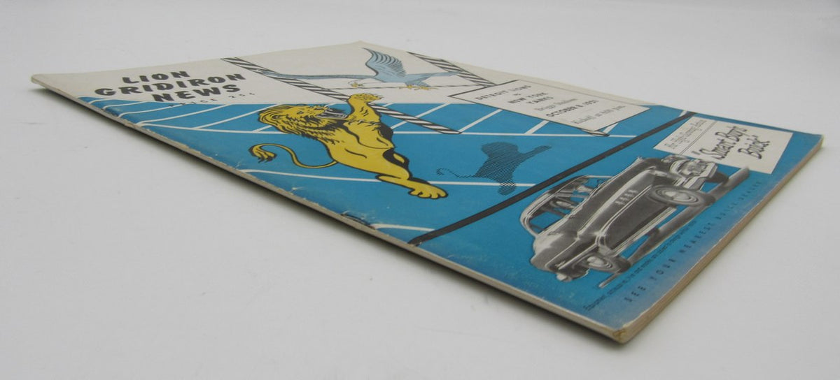 October 8, 1951 Detroit Lions vs. New York Yanks Football Game Program 195602