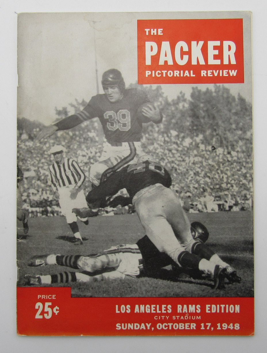 October 17, 1948 LA Rams vs. Green Bay Packers Football Game Program 195605