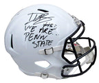 Dani Dennis Sutton Signed/Inscr Full Size Speed Replica Helmet Penn State JSA