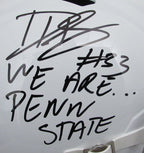 Dani Dennis Sutton Signed/Inscr Full Size Speed Replica Helmet Penn State JSA