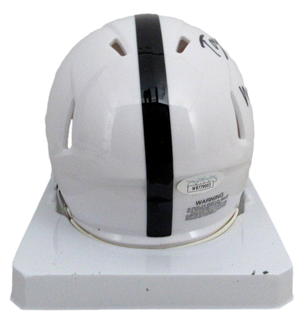 Tony Rojas Signed/Inscribed Penn State Mini Football Helmet JSA 194524