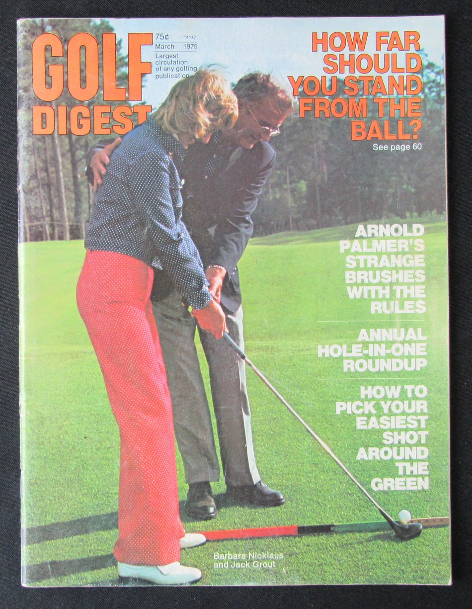 March 1975 Golf Digest Magazine Barbara Nicklaus/JackGrout NO LABEL 184669
