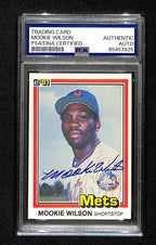 Mookie Wilson Signed/Auto 1981 Donruss RC Rookie Card #575 Mets PSA/DNA 195150
