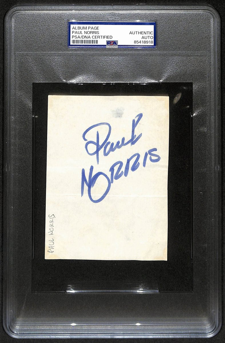 Paul Norris Signed/Auto 4x5 Album Page Cartoonist "Jungle Jim" PSA/DNA 195035