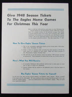 November 30, 1947 Eagles vs. Pittsburgh Steelers Football Game Program 194036