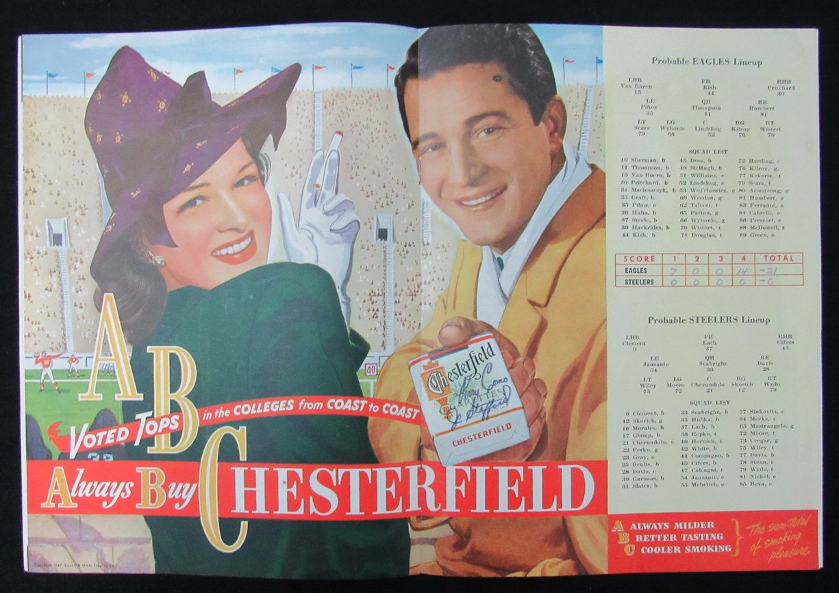 November 30, 1947 Eagles vs. Pittsburgh Steelers Football Game Program 194036
