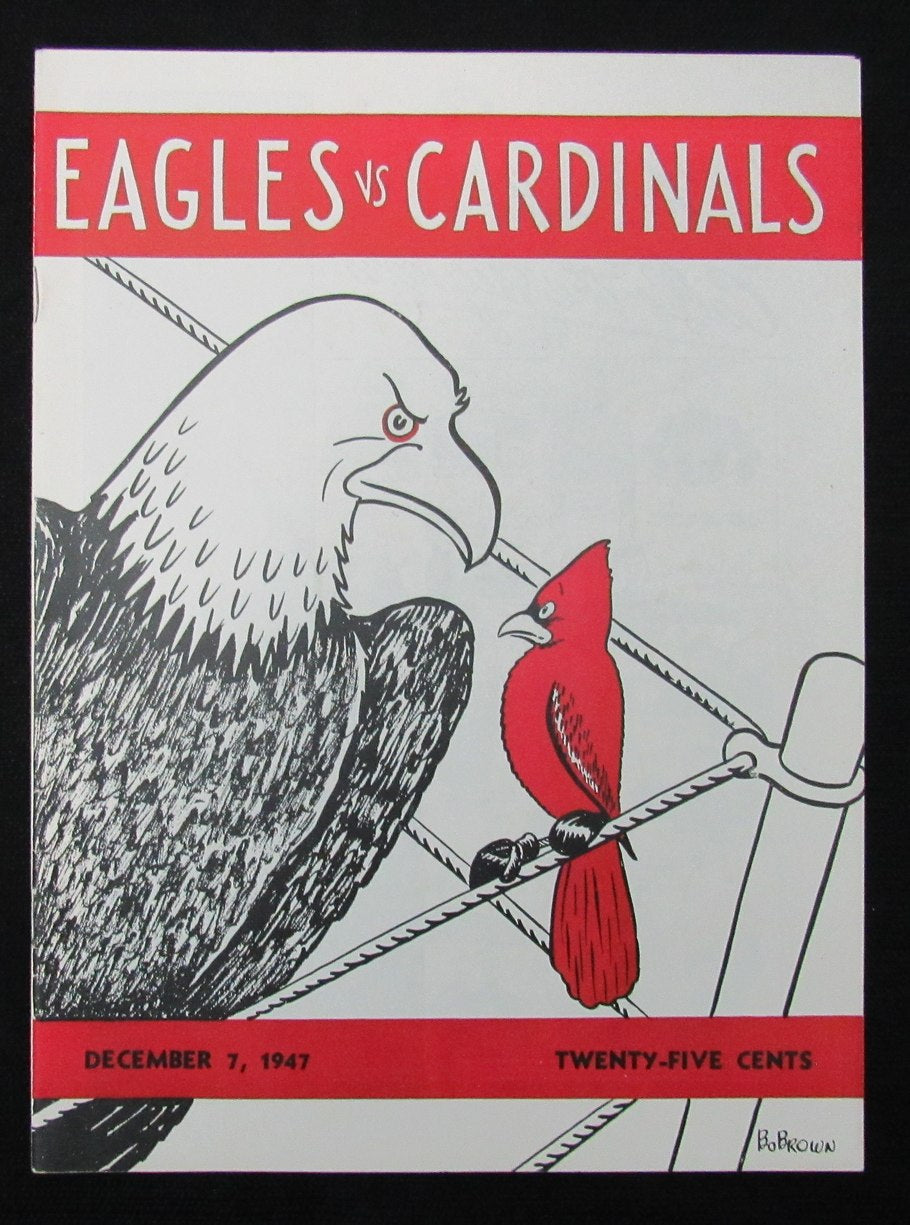 December 7, 1947 Philadelphia Eagles vs. Cardinals Football Game Program 194037