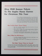 December 7, 1947 Philadelphia Eagles vs. Cardinals Football Game Program 194037