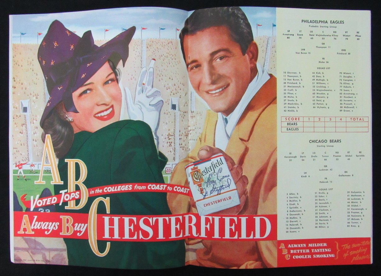 October 12, 1947 Bears vs. Philadelphia Eagles Football Game Program 194038