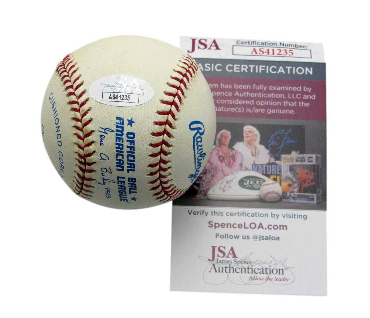 Bobby Shantz Signed/Inscr Rawlings OAL Baseball Phila Athletics JSA 187312